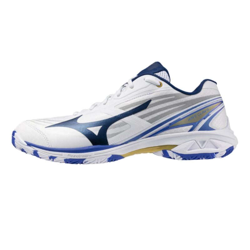 MIZUNO Wave Claw 4 Unisex Badminton Shoes – White / Dazzling Blue - Gem Sports