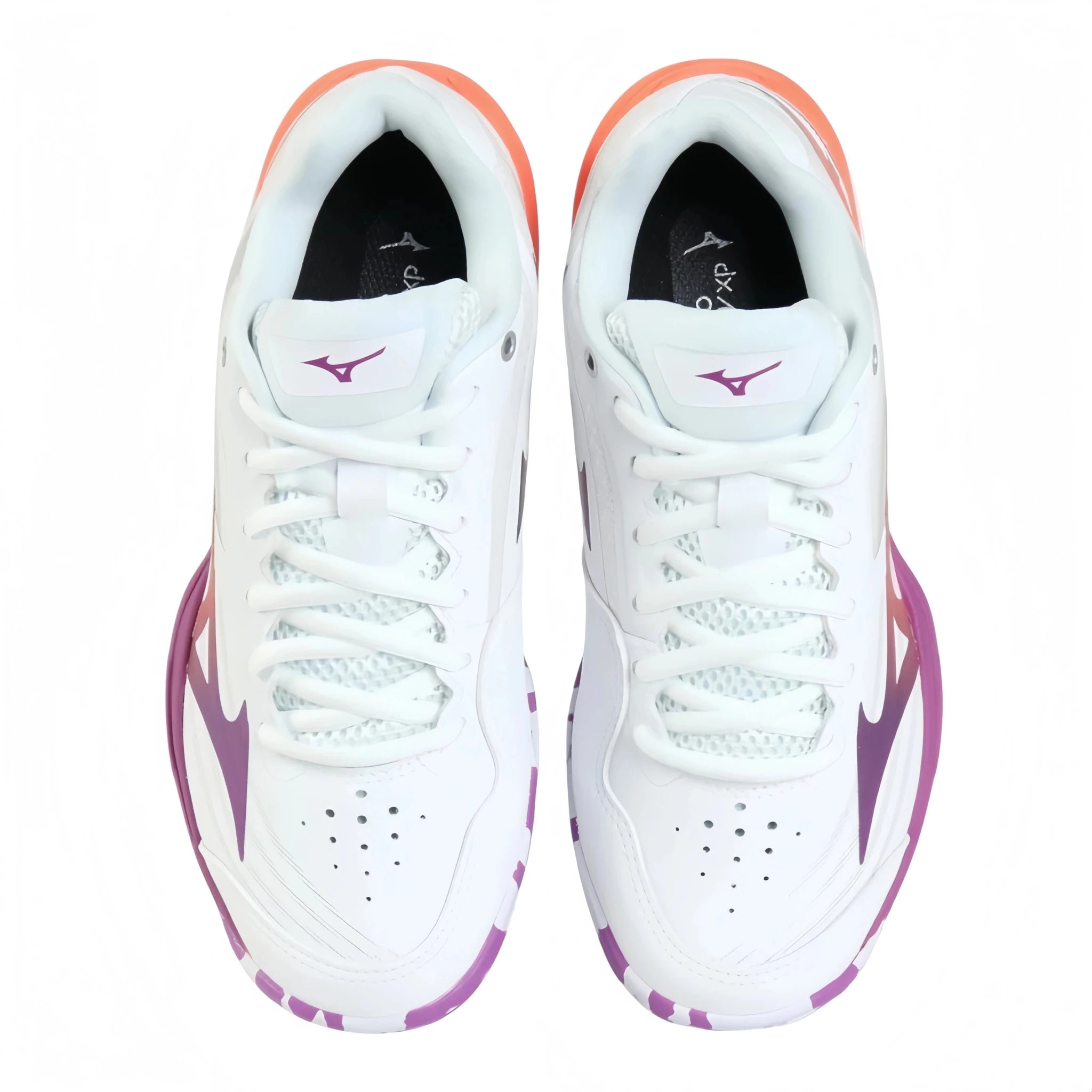 MIZUNO Wave Claw 4 UNISEX Badminton Shoes – White/Lava Orange/Dahlia - Gem Sports