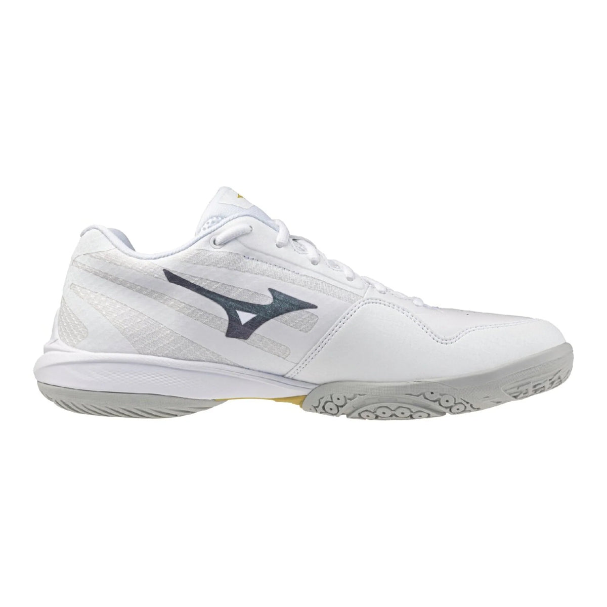 MIZUNO Wave Claw Pro 3 Unisex Badminton Shoes – White/Gold - Gem Sports