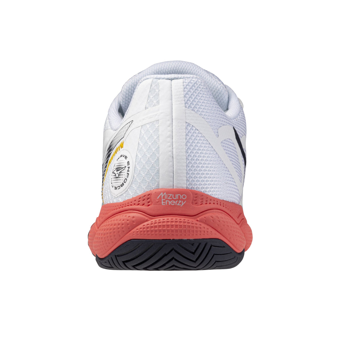 MIZUNO WAVE ENFORCE COURT AC MEN'S Tennis Shoes - White/Baritone Blue/Calypso Coral - Gem Sports