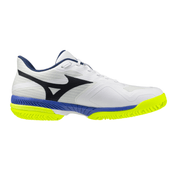 MIZUNO WAVE EXCEED COURT AC MEN'S Tennis Shoes - White/Dazzling Blue/Lightning Yellow - Gem Sports