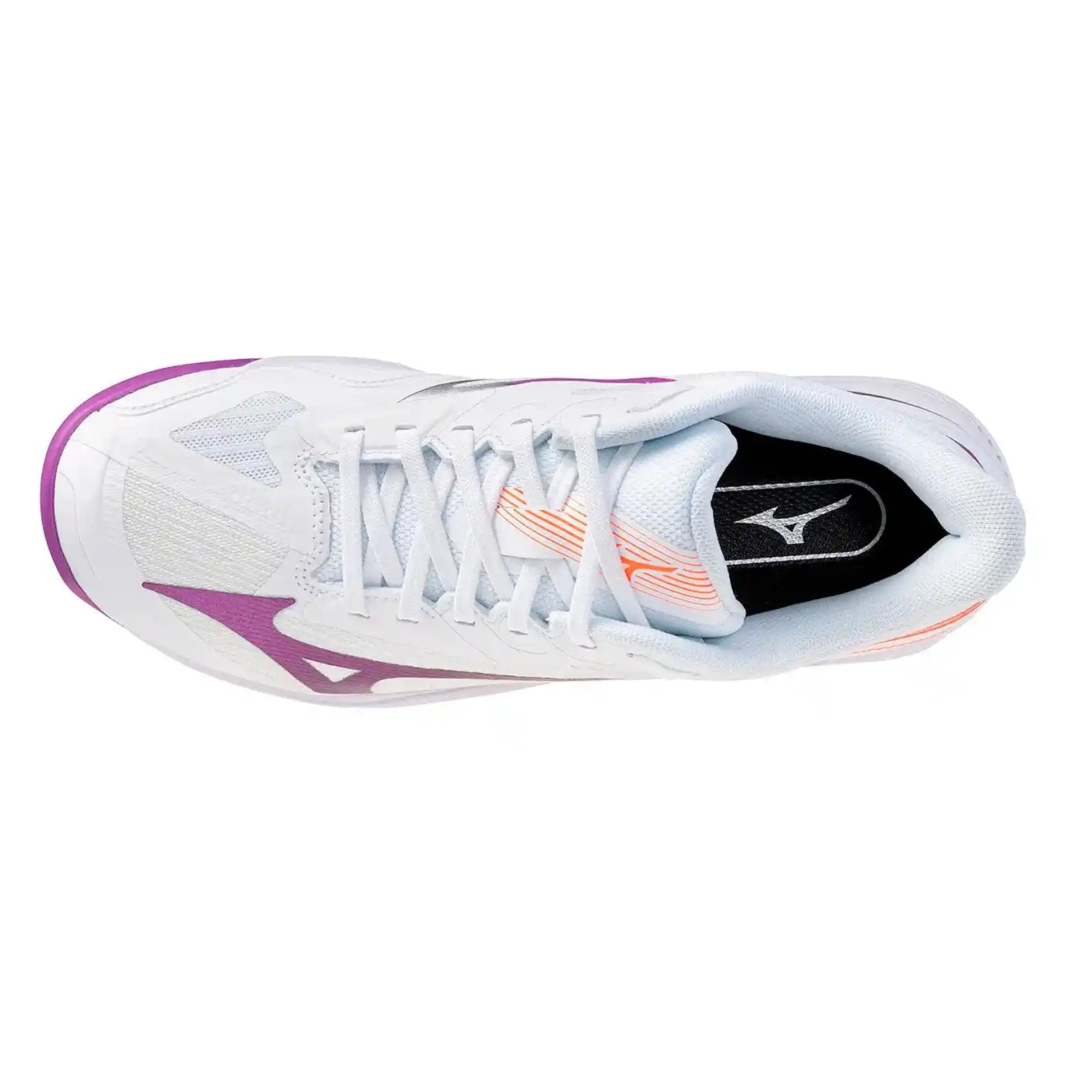 MIZUNO WAVE EXCEED COURT AC WOMEN'S Tennis Shoes - White/Dahlia/Lava Orange - Gem Sports