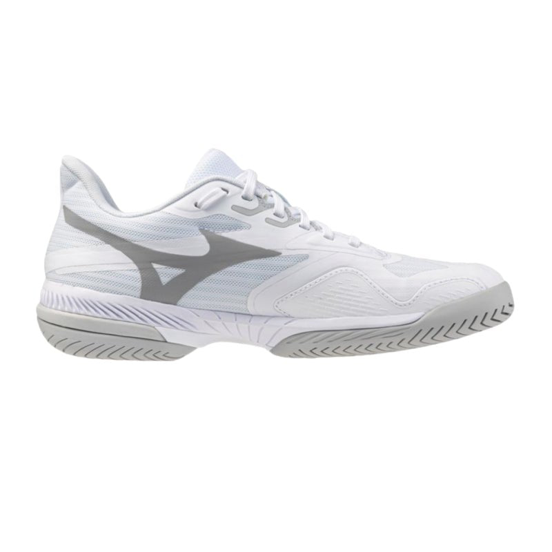 MIZUNO WAVE EXCEED COURT AC WOMEN'S Tennis Shoes - White/Ultimate Grey/Harbor Mist - Gem Sports