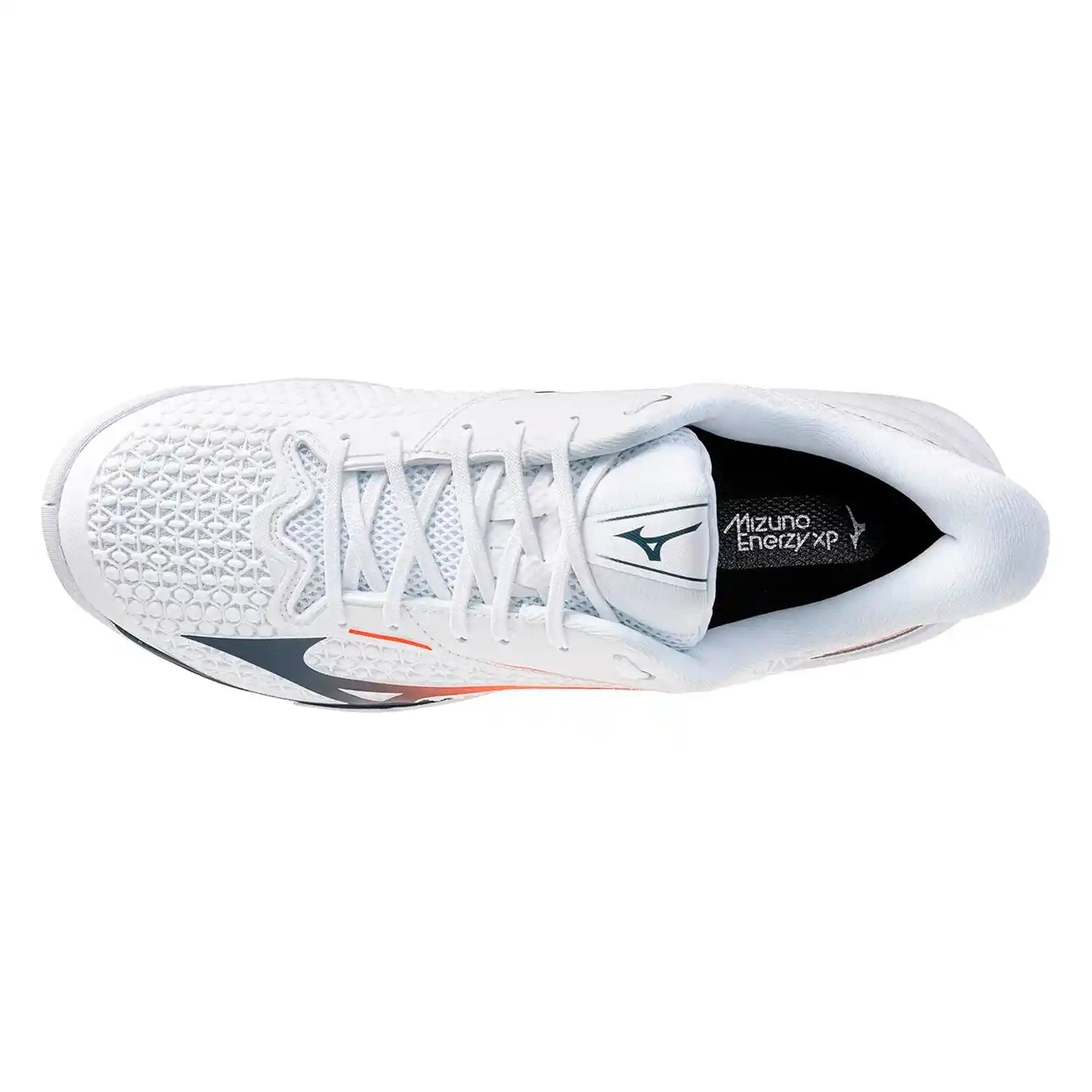 MIZUNO WAVE EXCEED TOUR 7 AC MEN'S Tennis Shoes - White/Insignia Blue/Orange - Gem Sports