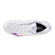 MIZUNO WAVE EXCEED TOUR 7 AC WOMEN'S Tennis Shoes - White/Dahlia/Lava Orange - Gem Sports