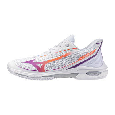 MIZUNO WAVE EXCEED TOUR 7 AC WOMEN'S Tennis Shoes - White/Dahlia/Lava Orange - Gem Sports