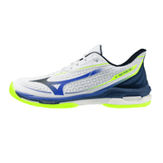 MIZUNO WAVE EXCEED TOUR 7 CC MEN'S Tennis Shoes - White/Dazzling Blue/Lightning Yellow - Gem Sports