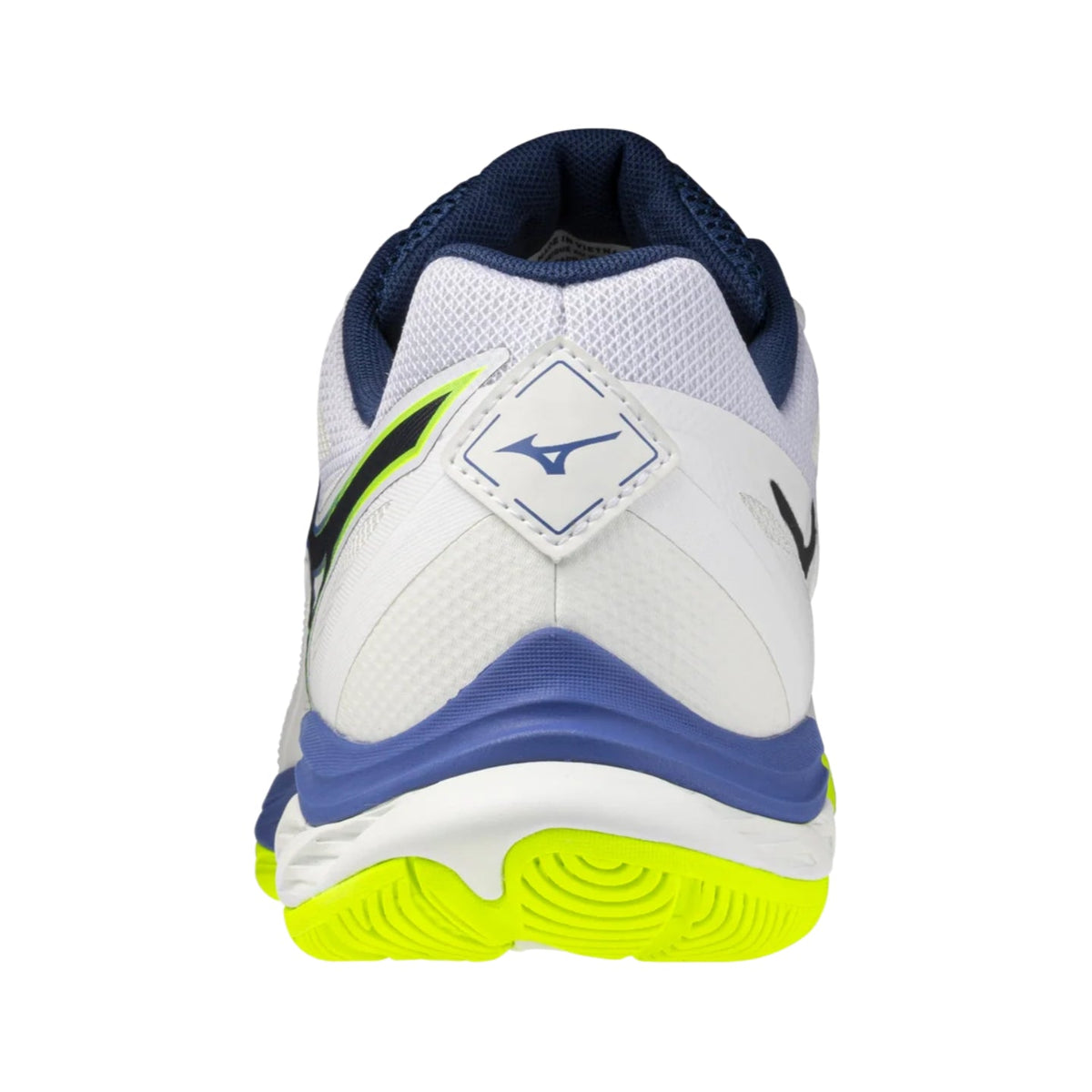 MIZUNO WAVE FANG 2 Unisex Badminton Shoes - White/Dazzling Blue/Lightning Yellow - Gem Sports