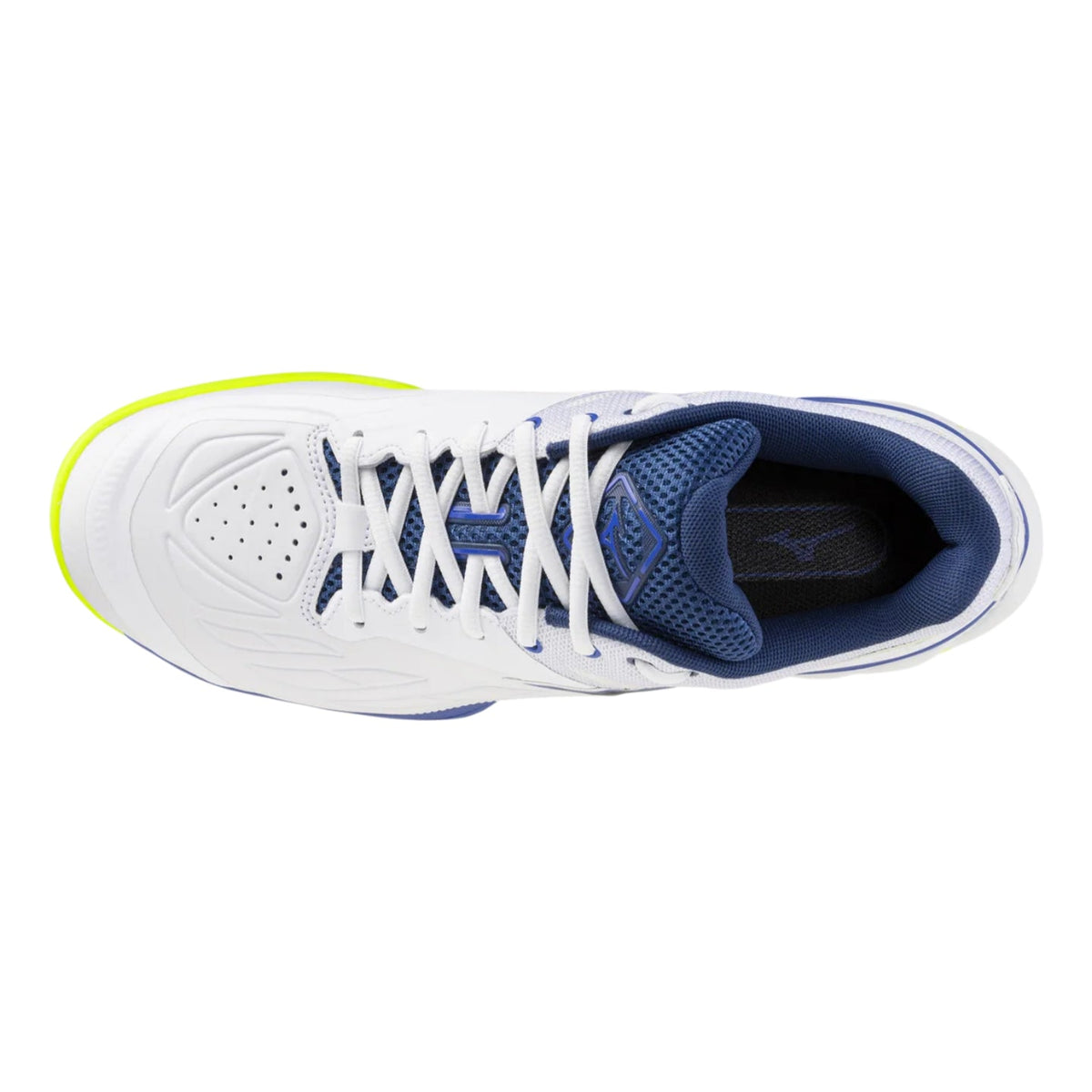 MIZUNO WAVE FANG 2 Unisex Badminton Shoes - White/Dazzling Blue/Lightning Yellow - Gem Sports
