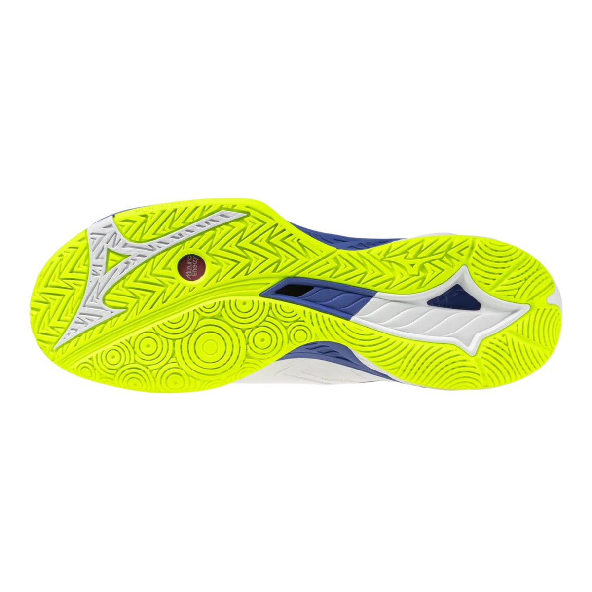 MIZUNO WAVE FANG 2 Unisex Badminton Shoes - White/Dazzling Blue/Lightning Yellow - Gem Sports