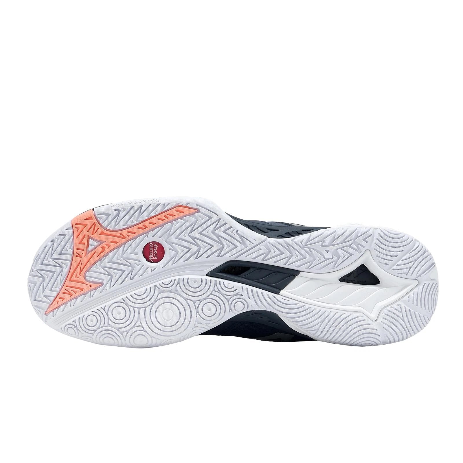 MIZUNO WAVE FANG 3 Unisex Badminton Shoes - Beacon Blue/White/Lava Orange - Gem Sports