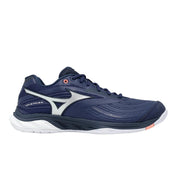 MIZUNO WAVE FANG 3 Unisex Badminton Shoes - Beacon Blue/White/Lava Orange - Gem Sports