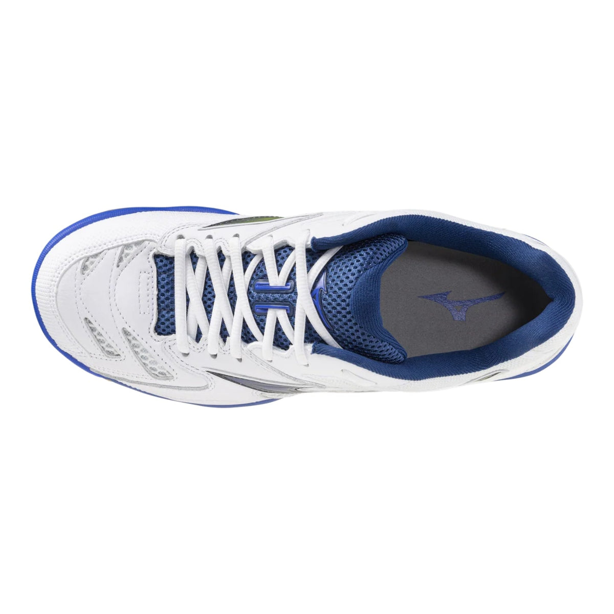 MIZUNO WAVE FANG PRO Unisex Badminton Shoes - White/Dazzling Blue/Lightning Yellow - Gem Sports