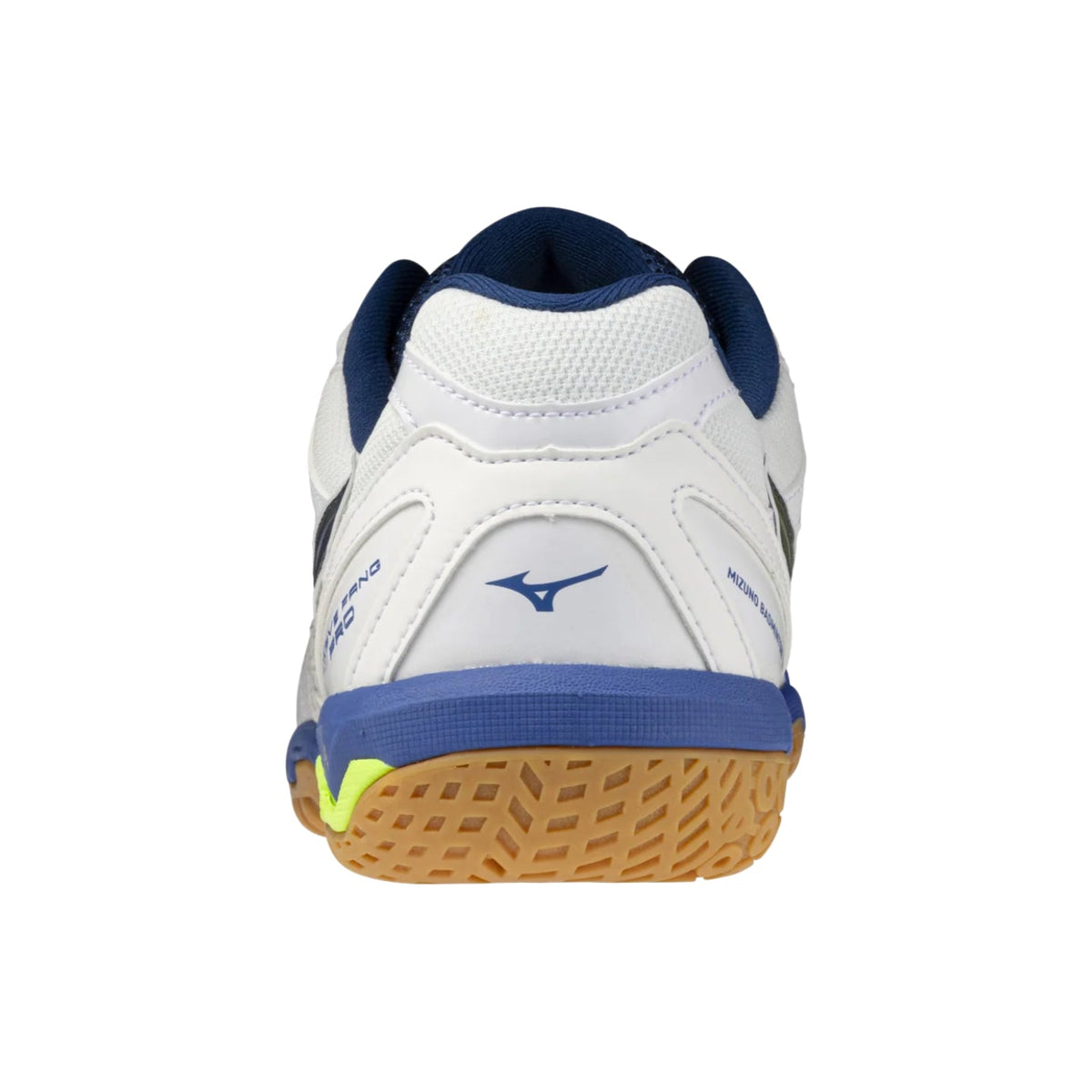 MIZUNO WAVE FANG PRO Unisex Badminton Shoes - White/Dazzling Blue/Lightning Yellow - Gem Sports