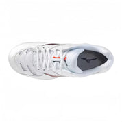 MIZUNO WAVE FANG PRO Unisex Badminton Shoes - White/Orange/Insignia Blue - Gem Sports