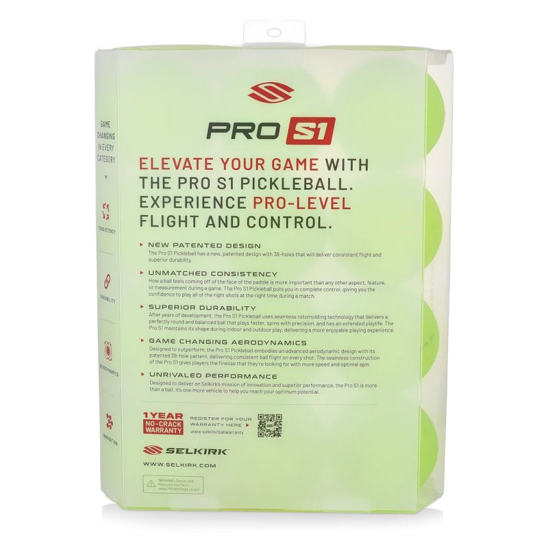 SELKIRK Pro S1 Outdoor Pickleballs - 12 Pack - Gem Sports
