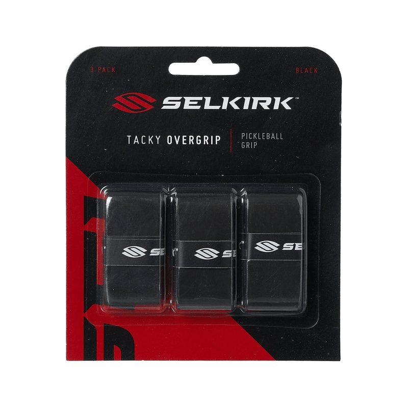 SELKIRK Sport Tacky Pickleball Overgrip (3 Pack) - Black - Gem Sports