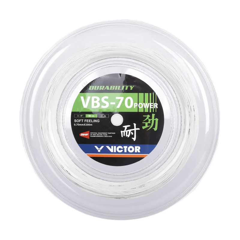 VICTOR VBS-70 POWER White 200m badminton string reel — reel
