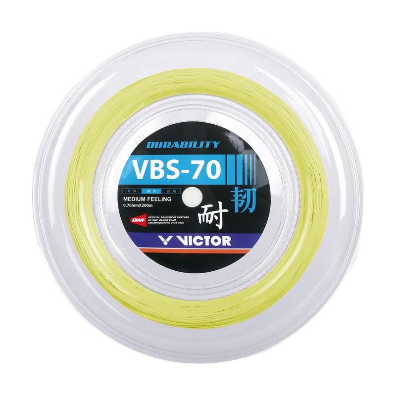 VICTOR VBS-70 Yellow 200m badminton string reel — reel