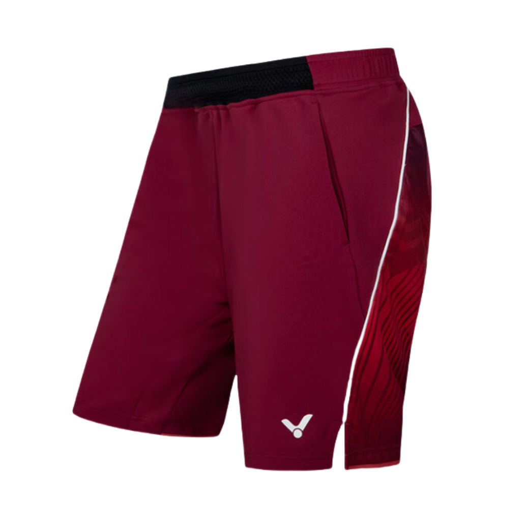 VICTOR 2025 Tournament Series Unisex Shorts - R - 55211 - D Maroon - Gem Sports