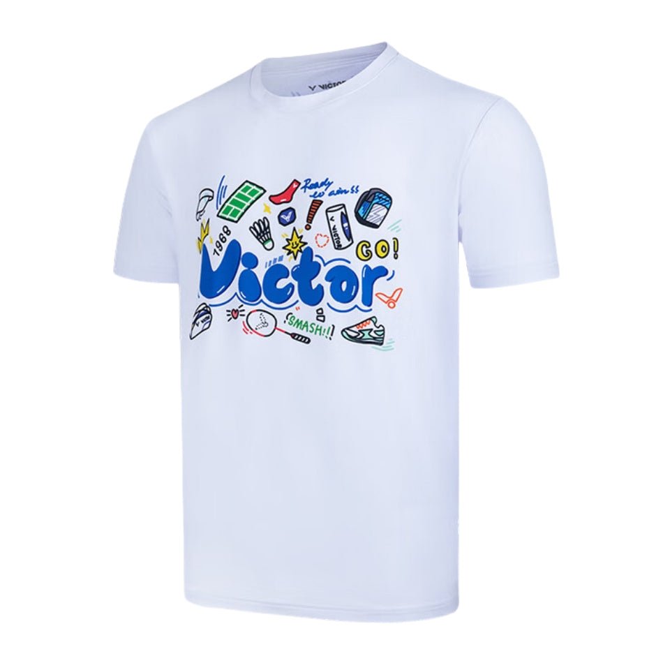 VICTOR 2025 TRAINING Series Unisex T-Shirt T - 50032 A (White) - Gem Sports