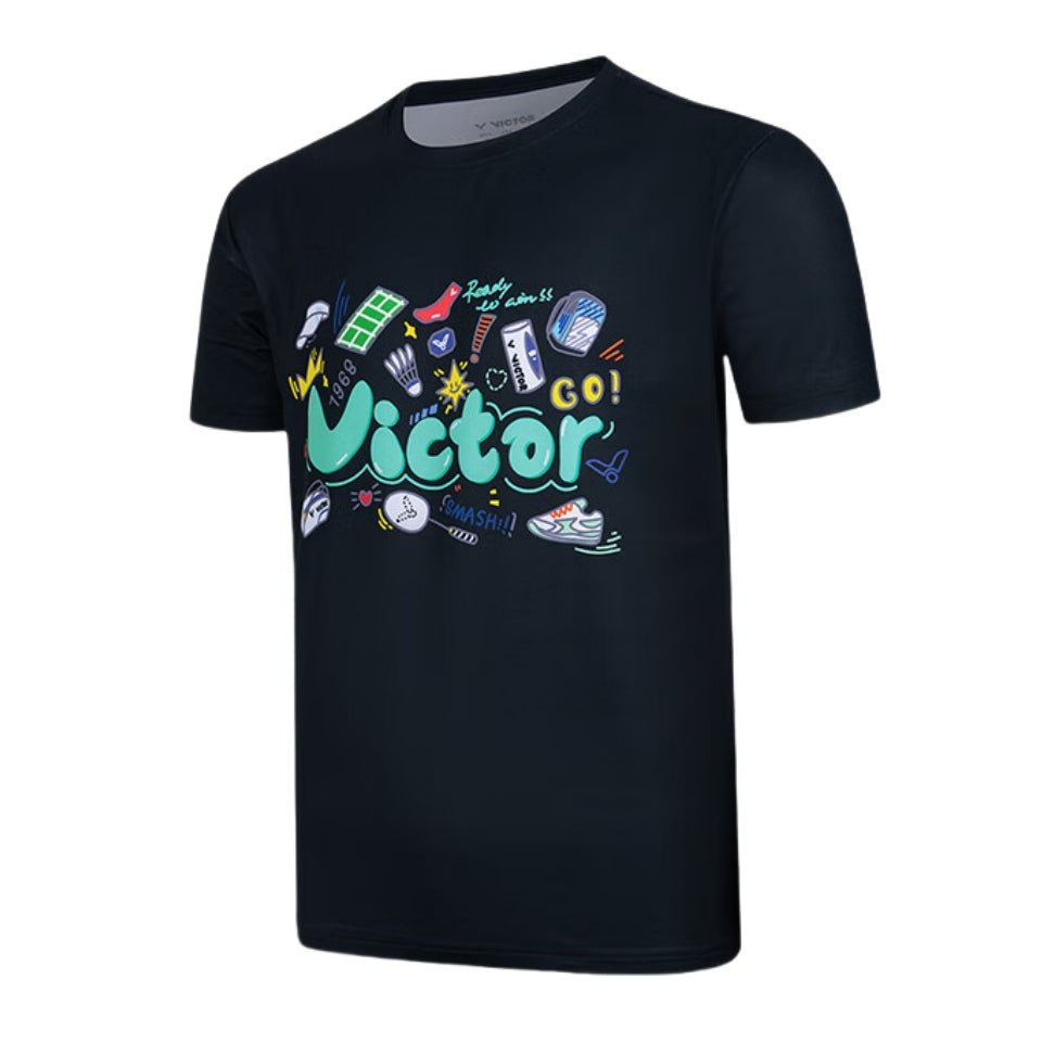 VICTOR 2025 TRAINING Series Unisex T-Shirt T - 50032 C (Black) - Gem Sports