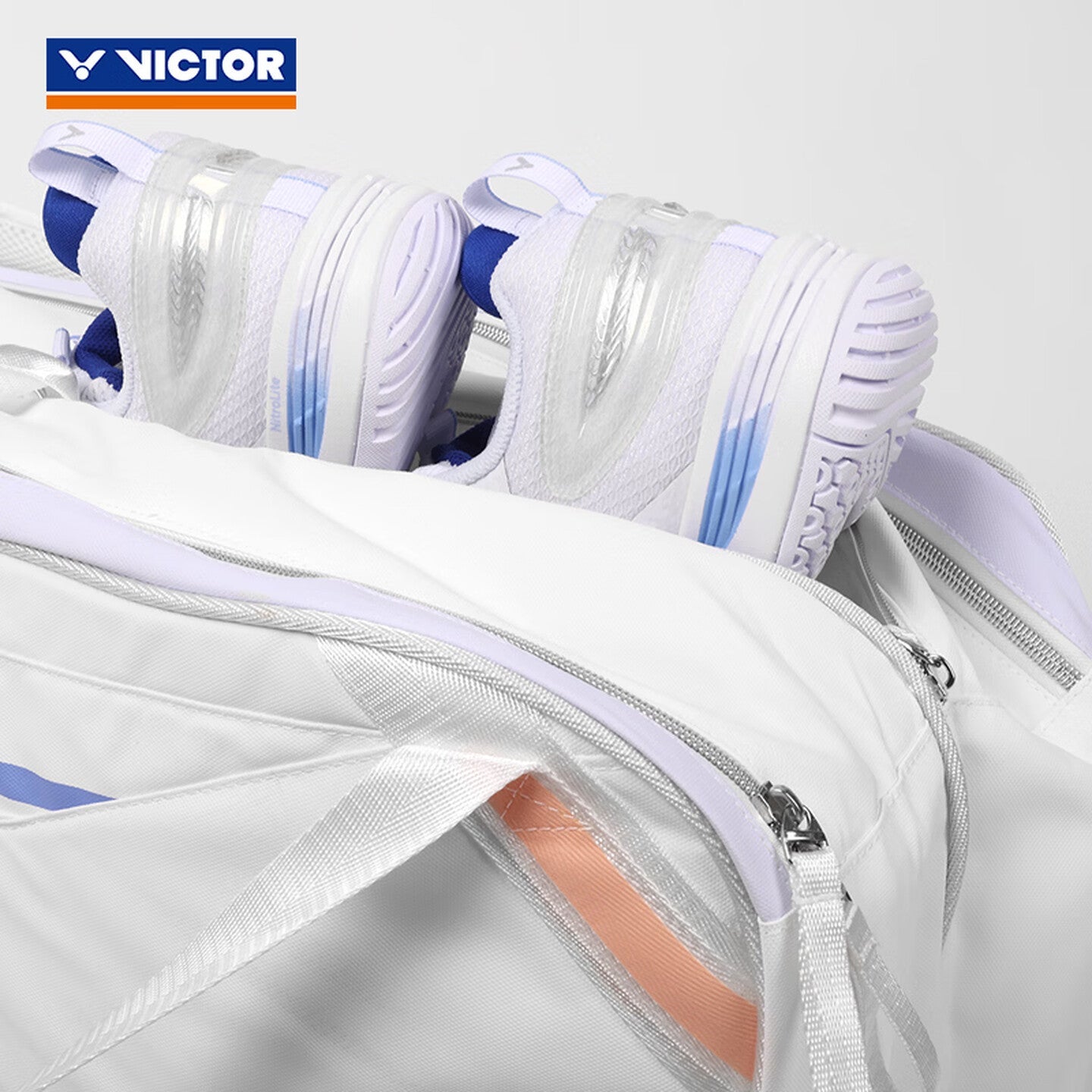 VICTOR Badminton Racquet Bag (6 Pcs) BR5260 AM - White/Blue - Gem Sports