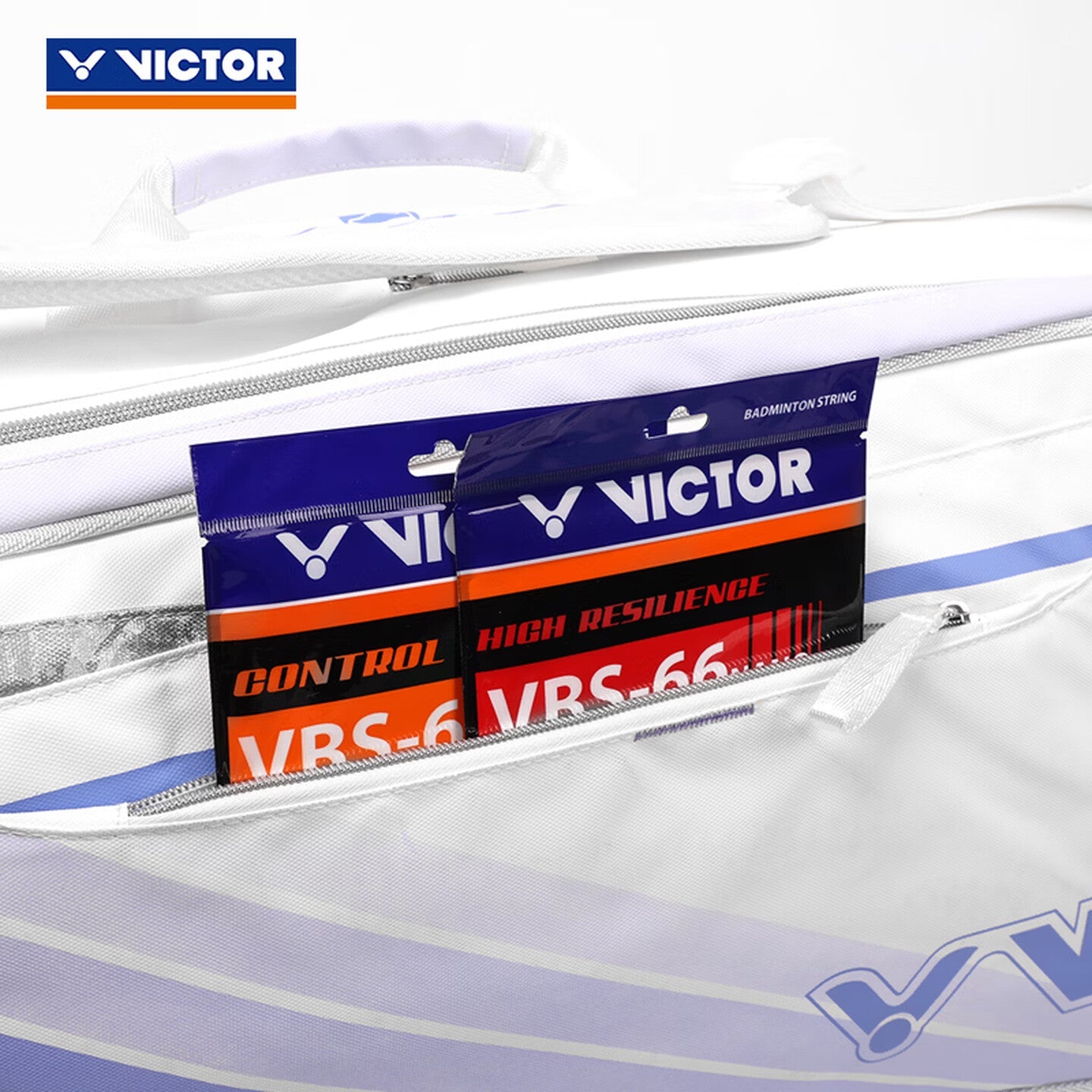 VICTOR Badminton Racquet Bag (6 Pcs) BR5260 AM - White/Blue - Gem Sports