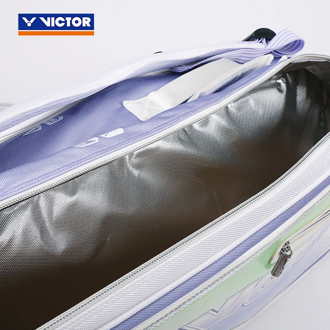 VICTOR Badminton Racquet Bag (6 Pcs) BR9216 AJ - White/Purple - Gem Sports