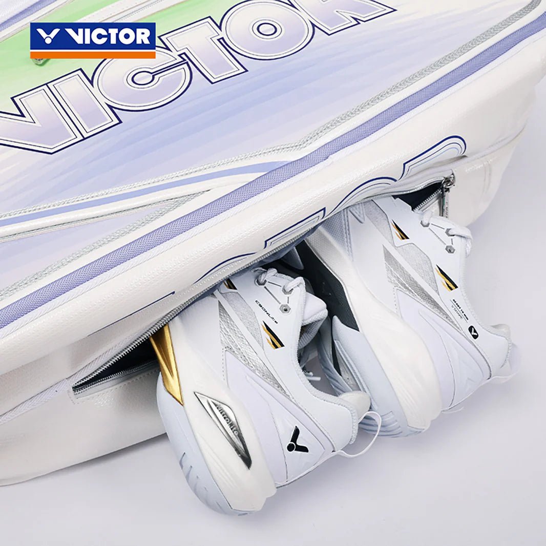 VICTOR Badminton Racquet Bag (6 Pcs) BR9216 AJ - White/Purple - Gem Sports