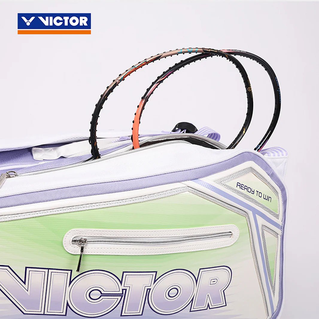 VICTOR Badminton Racquet Bag (6 Pcs) BR9216 AJ - White/Purple - Gem Sports