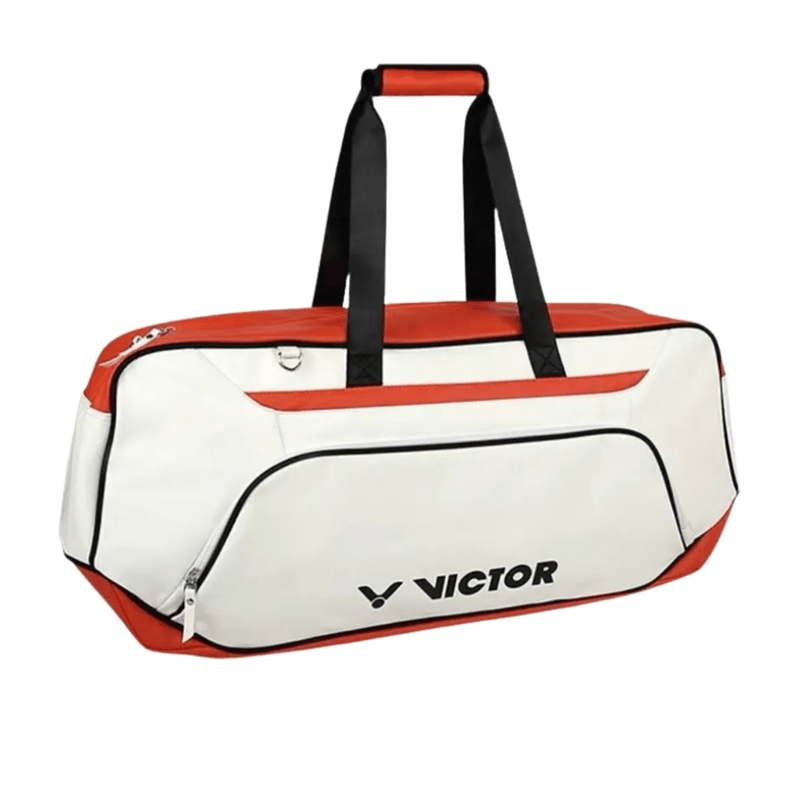 VICTOR BR5618 Rectangular Badminton Bag – Pearl White/Red Orange Juice (AO) - Gem Sports