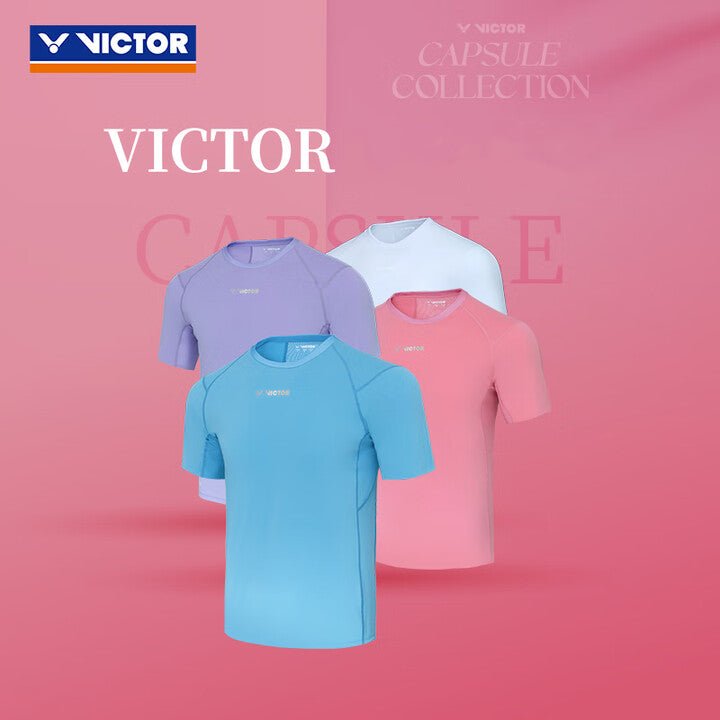 VICTOR CAPSULE Collection Unisex Knitted T-Shirt T - 501CPS - M Blue - Gem Sports