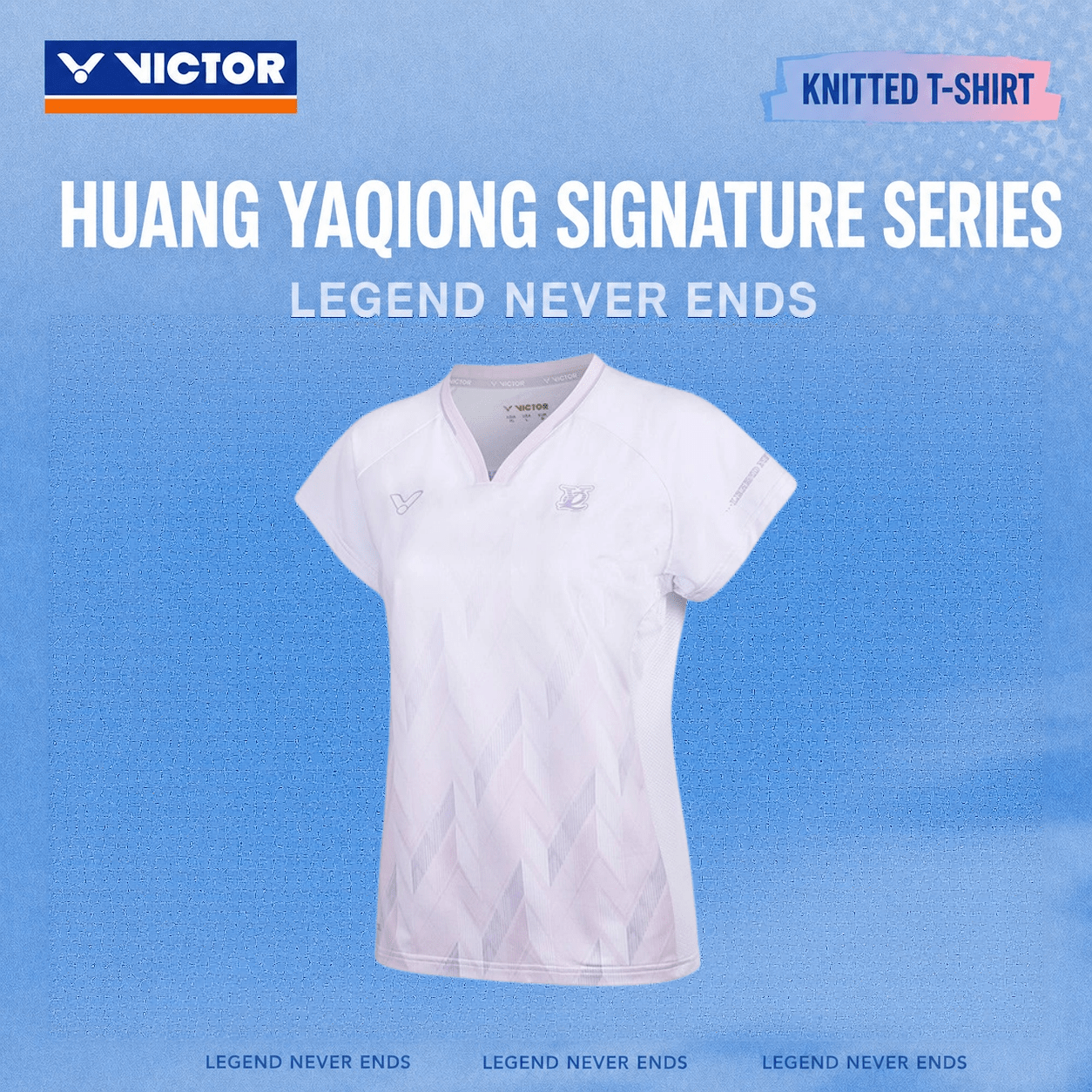 VICTOR | Huang Ya Qiong Collection 2.0 Knitted T-shirt T-601HYQ I - Pastel Pink - Gem Sports
