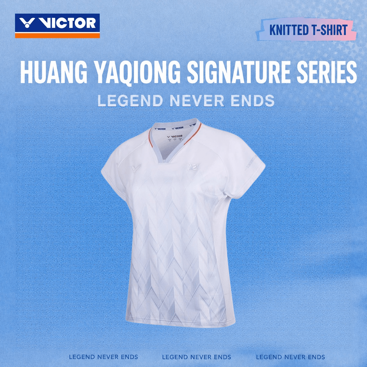 VICTOR | Huang Ya Qiong Collection 2.0 Knitted T-shirt T-601HYQ M - Dawn Blue - Gem Sports