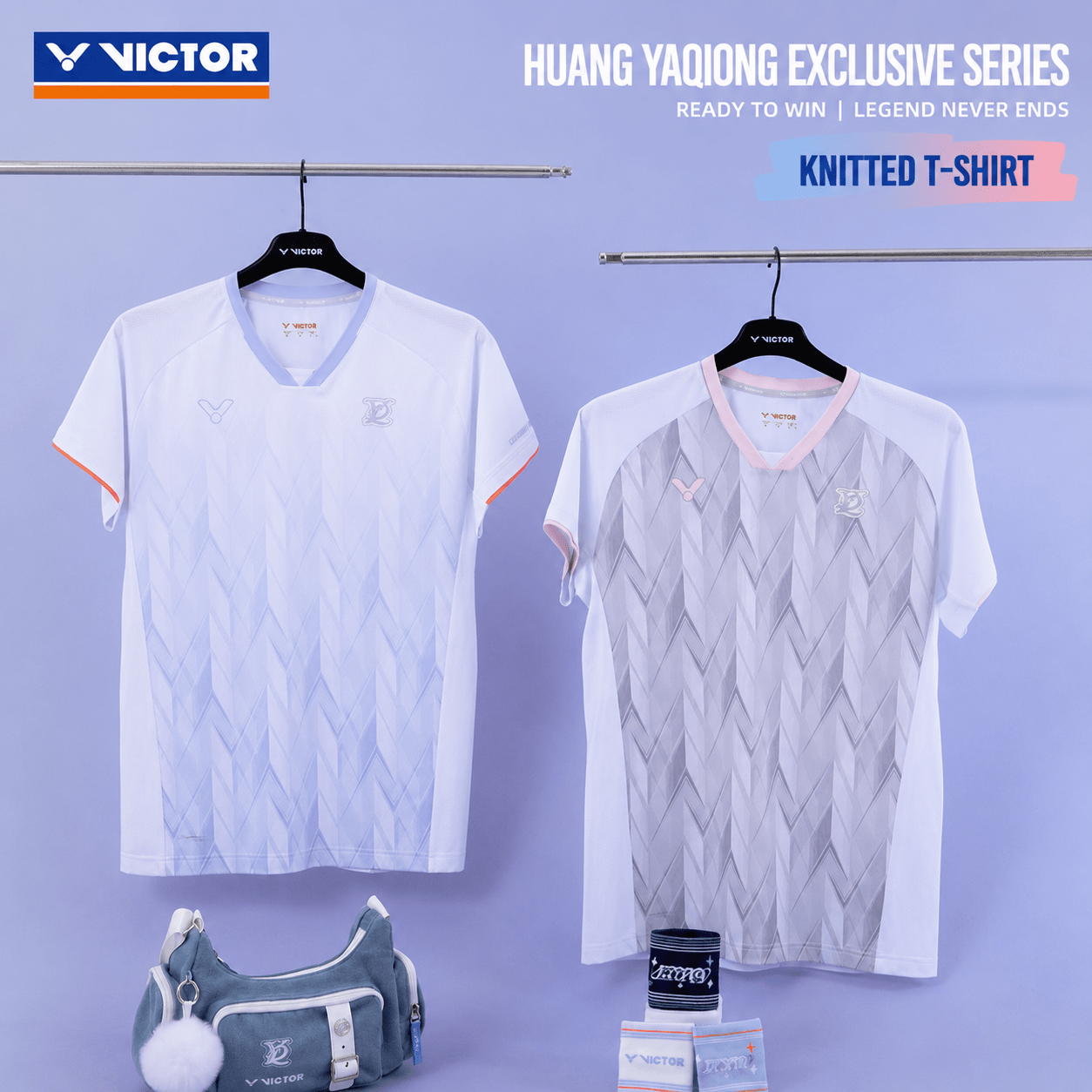 VICTOR | Huang Ya Qiong Collection 2.0 Knitted T-shirt T-603HYQ M - Dawn Blue - Gem Sports