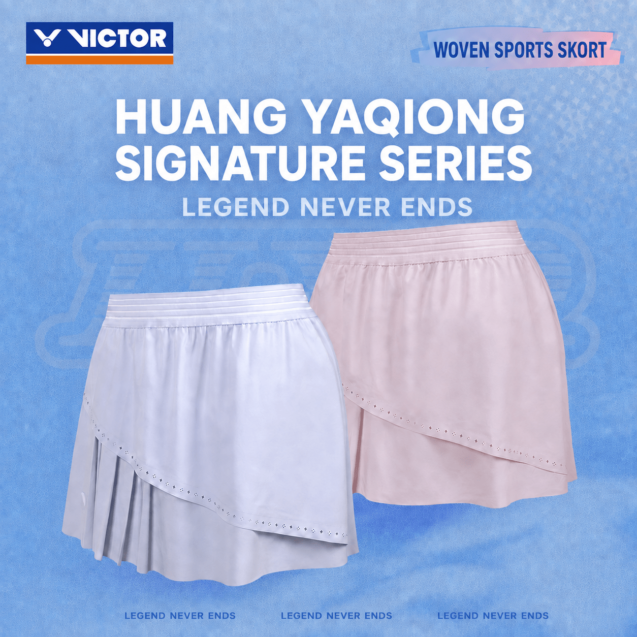 VICTOR | Huang Ya Qiong Collection 2.0 Woven Skirt K-602HYQ M - Dawn Blue - Gem Sports