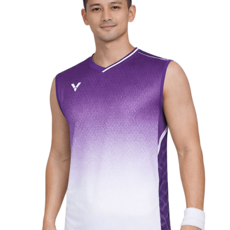 VICTOR LZJ Limited Unisex Knitted Sleeveless Top T - 55003 J - Purple - Gem Sports
