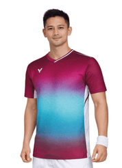 VICTOR LZJ Limited Unisex Knitted T-Shirt T - 55002 D - Maroon - Gem Sports