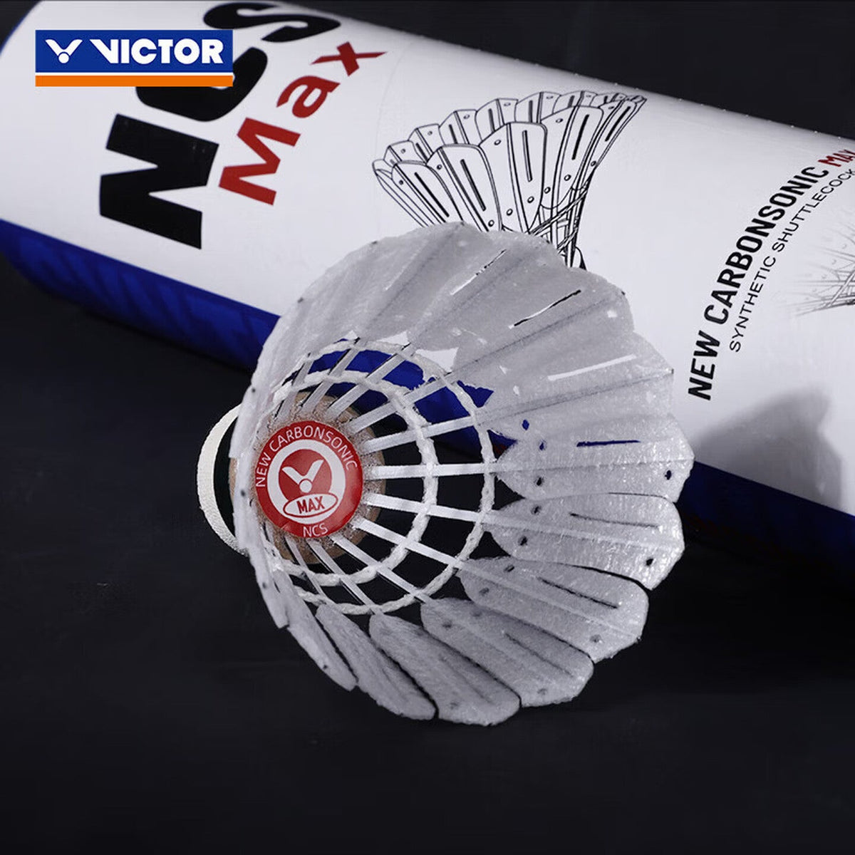 VICTOR NCS MAX Synthetic Shuttlecock - 1 Dozen (12 Shuttles) - Gem Sports