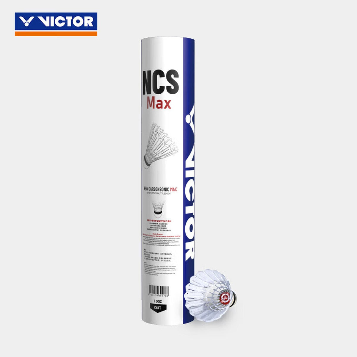VICTOR NCS MAX Synthetic Shuttlecock - 1 Dozen (12 Shuttles) - Gem Sports