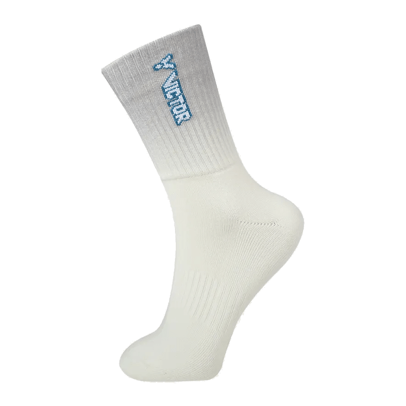 VICTOR SK1026 High-Cut Badminton Socks (1 Pair) – Grey/White (HA) - Gem Sports