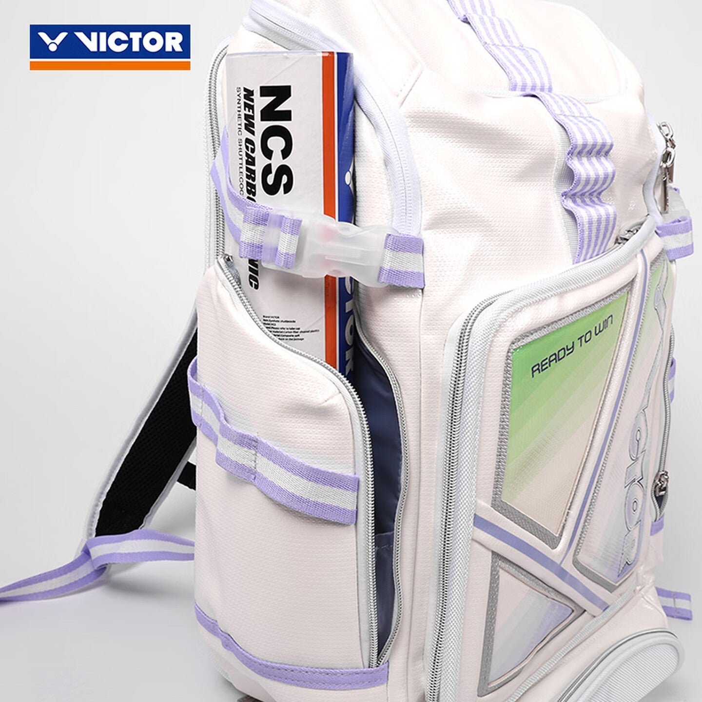 VICTOR Sports Backpack BR9016 AJ - White/Purple - Gem Sports