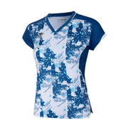 VICTOR T-66000 Women’s Badminton T-Shirt – Steel Gray Blue (B) - Gem Sports