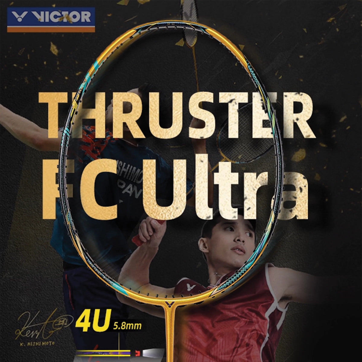 VICTOR Thruster - F Claw Ultra Badminton Racquet – Unstrung & Free Grip - Gem Sports