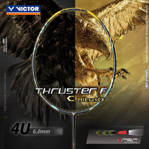 VICTOR Thruster - F Claw Ultra CX Badminton Racquet – Unstrung & Free Grip - Gem Sports