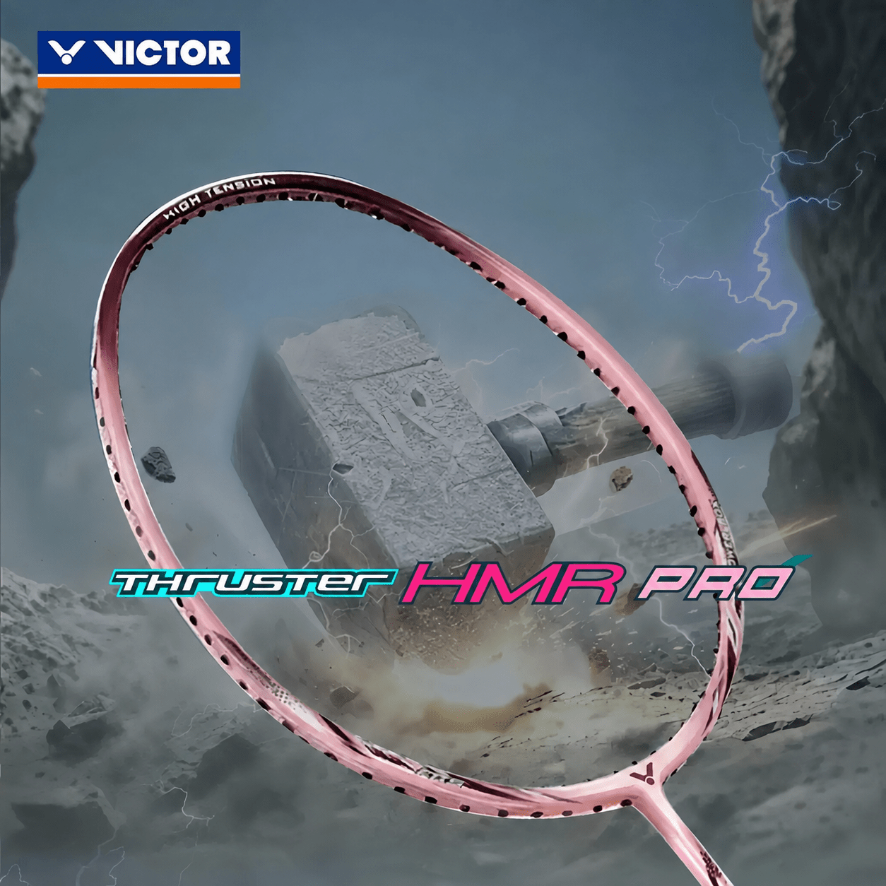 VICTOR Thruster K HMR Pro I (Misty Rose) 5U/G6 Badminton Racquet – Unstrung & Free Grip - Gem Sports