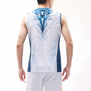 VICTOR Tournament Series (LZJ Exclusive) Unisex Sleeveless Top T - 50008 - AF White/Blue - Gem Sports