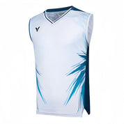 VICTOR Tournament Series (LZJ Exclusive) Unisex Sleeveless Top T - 50008 - AF White/Blue - Gem Sports