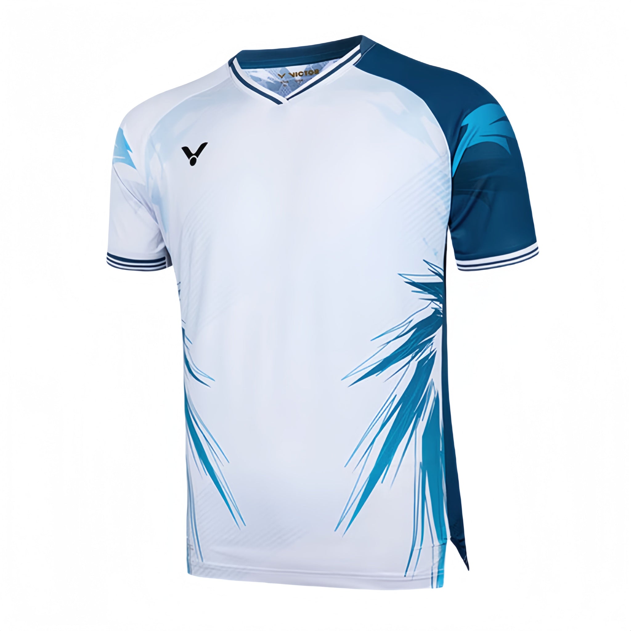 VICTOR Tournament Series (LZJ Exclusive) Unisex T-Shirt T - 50007 - AF White/Blue - Gem Sports